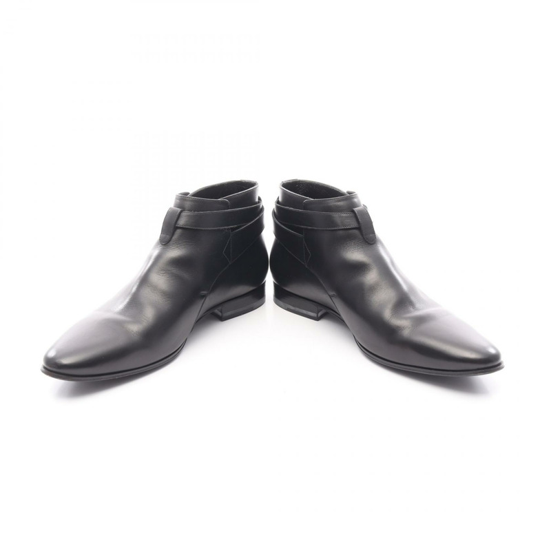 SAINT LAURENT PARIS Jopper 短靴 379762 黑色真皮 #40 二手男鞋-2