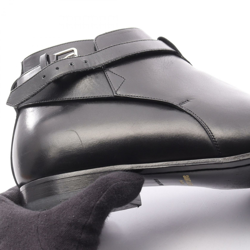 SAINT LAURENT PARIS Jopper 短靴 379762 黑色真皮 #40 二手男鞋-11