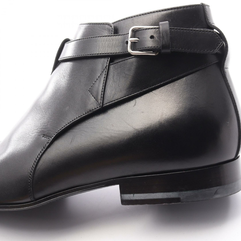 SAINT LAURENT PARIS Jopper 短靴 379762 黑色真皮 #40 二手男鞋-13