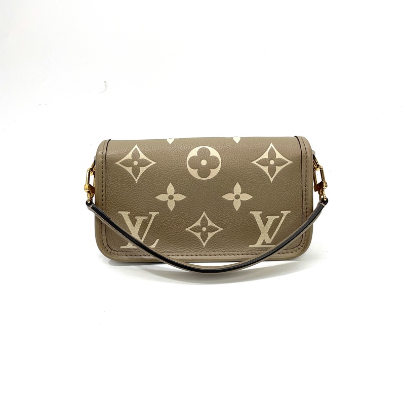 LV 斑鳩灰牛皮金釦Nano Diane手提斜背包 M83300-1