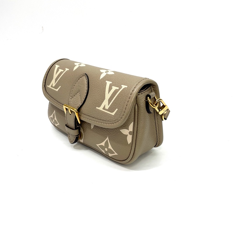 LV 斑鳩灰牛皮金釦Nano Diane手提斜背包 M83300-3