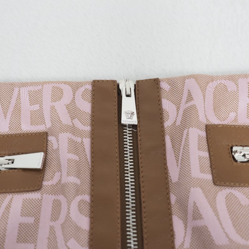 未使用 VERSACE Allover 粉紅色短裙-5