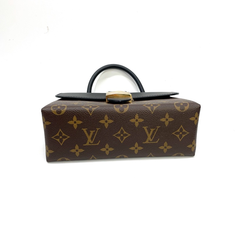 LV 原花拼黑牛皮LockyBB鎖頭手提斜背包 M44141-4