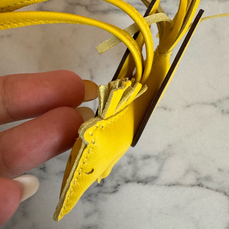 Hermes黃色小飛馬吊飾 招財小馬🐎-4