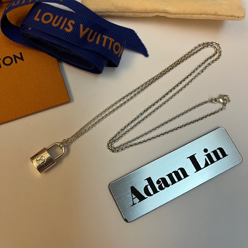 louis vuitton Silver Lockit 慈善項鏈-4
