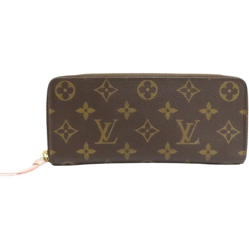 棕色 原花帆布 Clemence 拉鍊長夾 M61298【LOUIS VUITTON LV 路易威登】 M61298-0