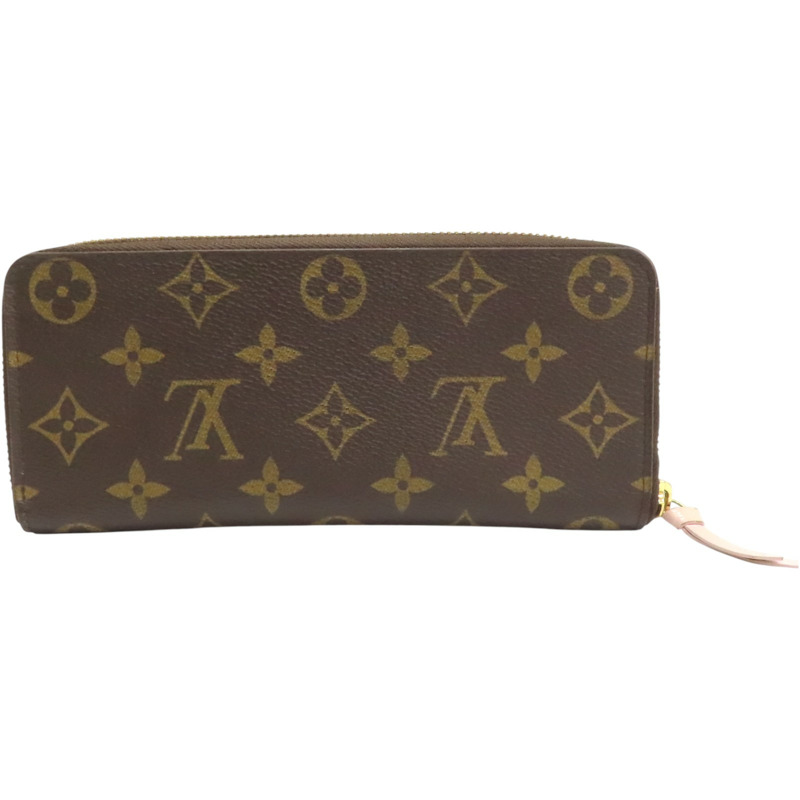 棕色 原花帆布 Clemence 拉鍊長夾 M61298【LOUIS VUITTON LV 路易威登】 M61298-1