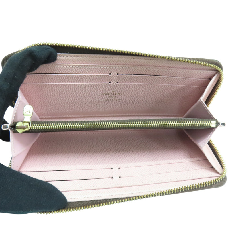 棕色 原花帆布 Clemence 拉鍊長夾 M61298【LOUIS VUITTON LV 路易威登】 M61298-4