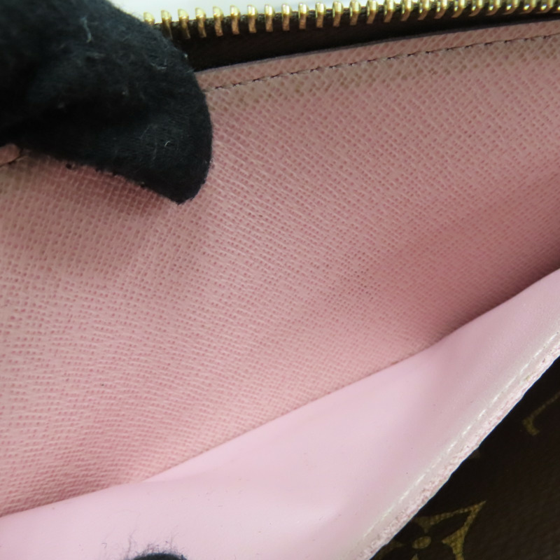 棕色 原花帆布 Clemence 拉鍊長夾 M61298【LOUIS VUITTON LV 路易威登】 M61298-7