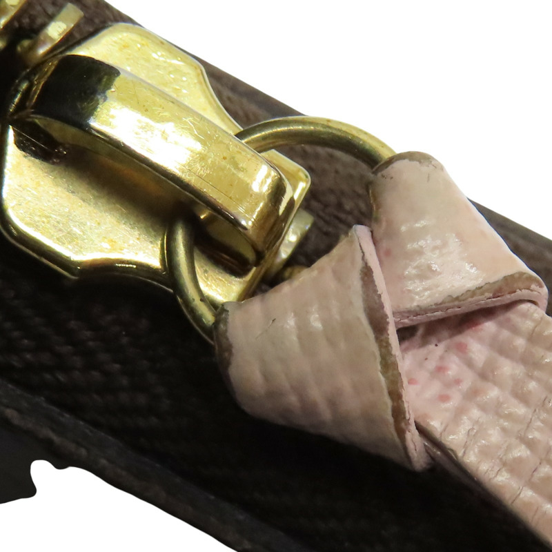 棕色 原花帆布 Clemence 拉鍊長夾 M61298【LOUIS VUITTON LV 路易威登】 M61298-14