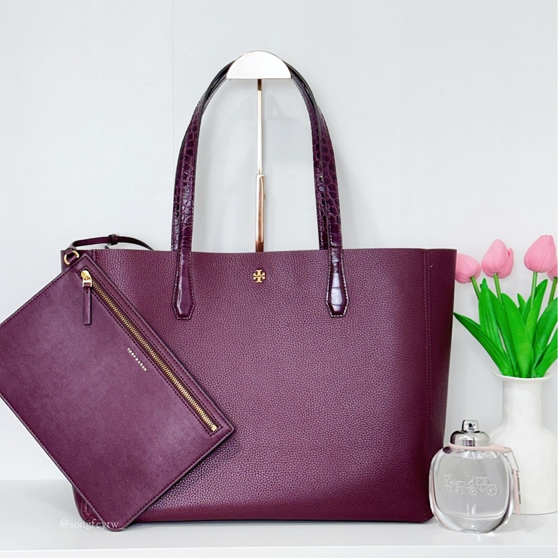 Tory Burch|TB 1+1 鱷魚壓紋肩帶 托特包-0