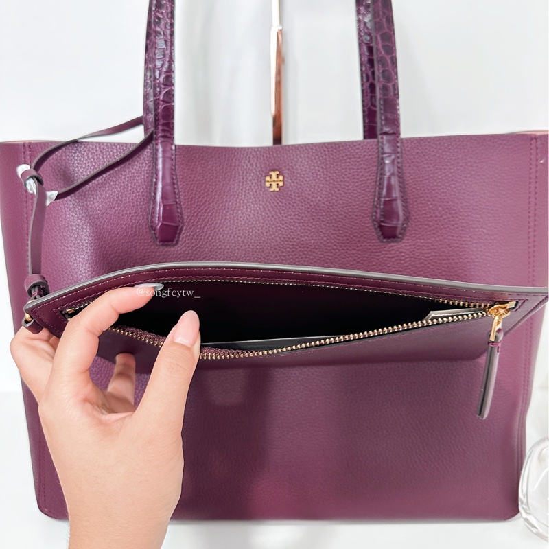 Tory Burch|TB 1+1 鱷魚壓紋肩帶 托特包-4