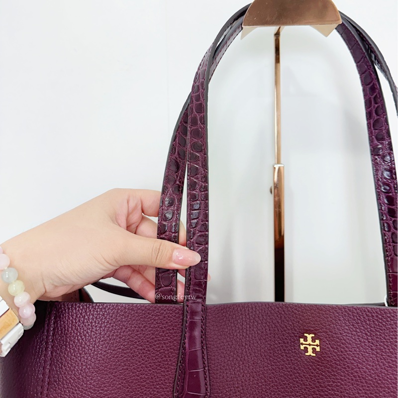 Tory Burch|TB 1+1 鱷魚壓紋肩帶 托特包-5