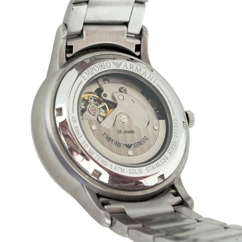 EMPORIO ARMANI 自動機械 手錶-8
