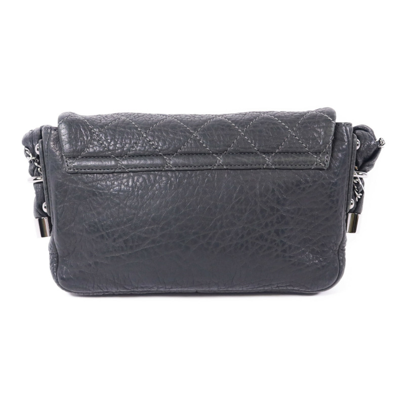 CHANEL 牛皮皮革Co Co Mark Bag銀扣肩背袋-1