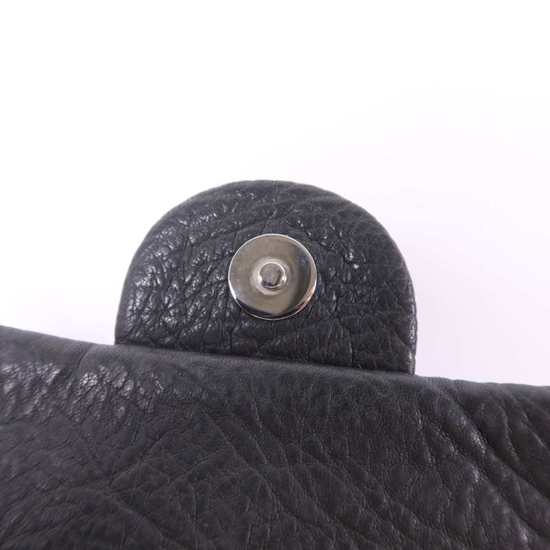 CHANEL 牛皮皮革Co Co Mark Bag銀扣肩背袋-11