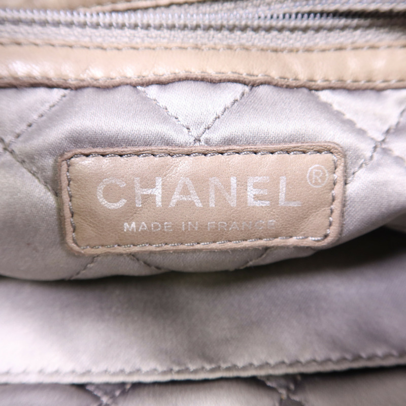 CHANEL 羊皮皮革Chain Shoulder Bag銀扣肩背袋-5