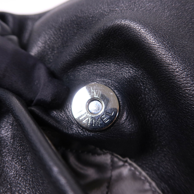 CHANEL 羊皮皮革Chain Shoulder Bag銀扣肩背袋-11