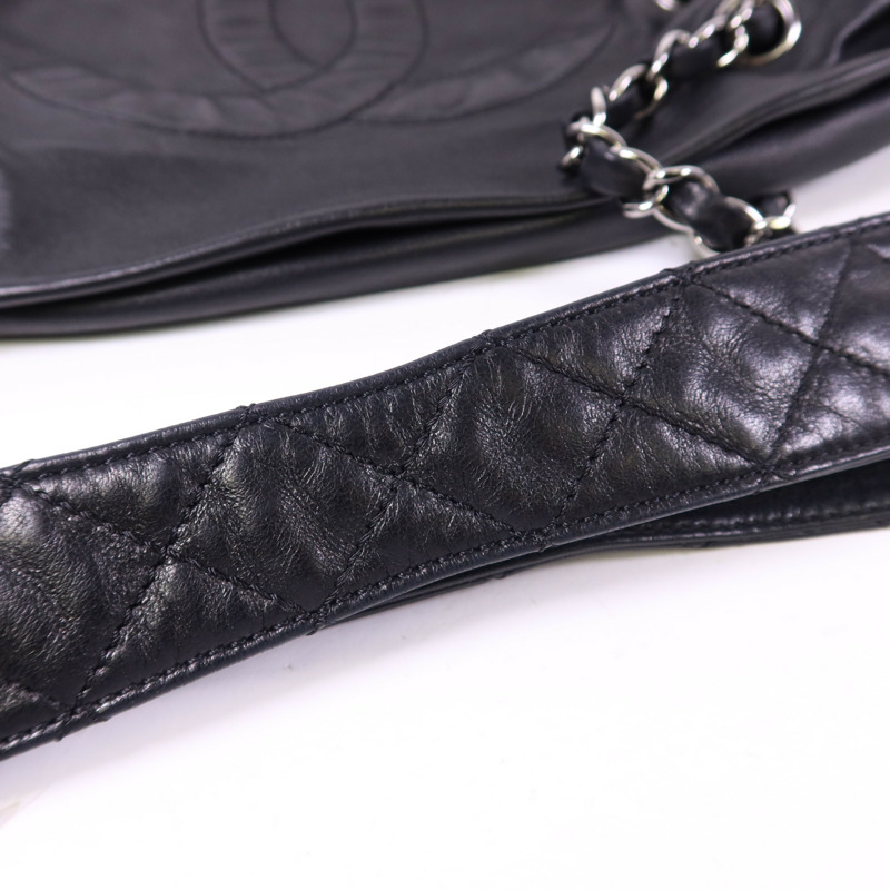 CHANEL 羊皮皮革Chain Shoulder Bag銀扣肩背袋-18