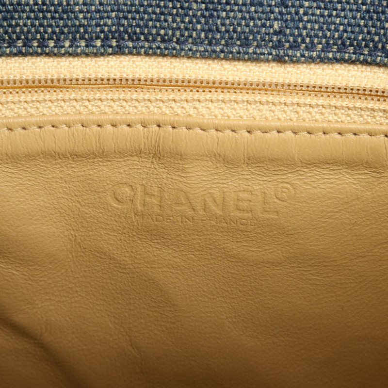 CHANEL 牛仔布Vintage Tote手挽袋-10