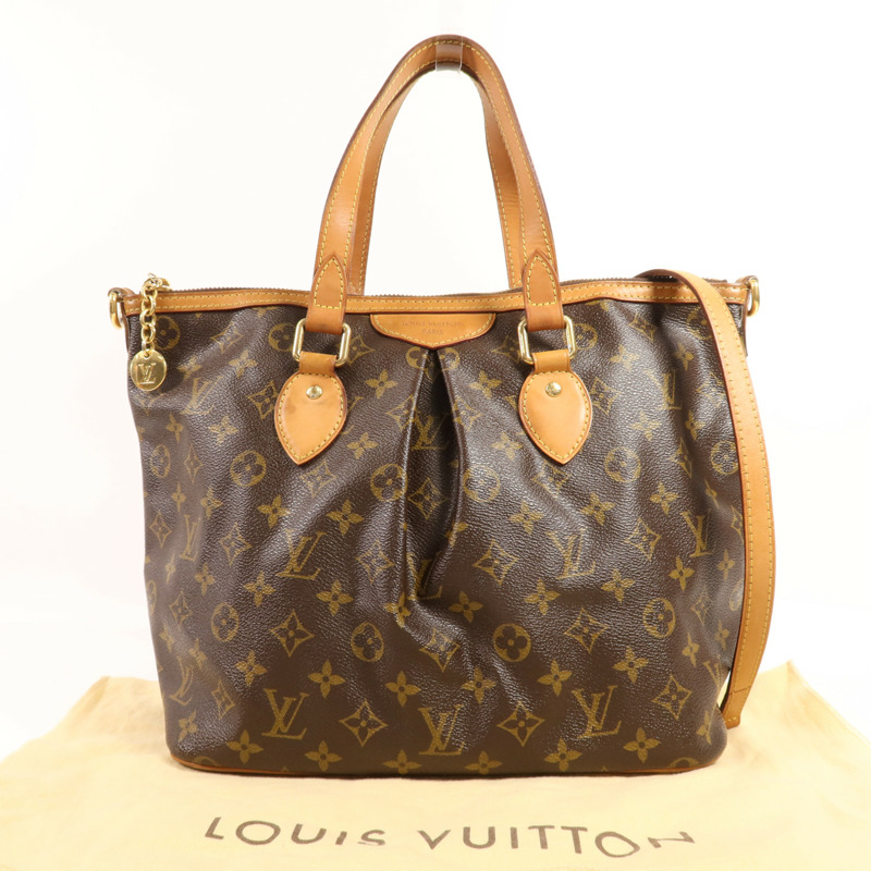 LOUIS VUITTON Monogram Palermo PM金扣手挽肩背兩用袋-14