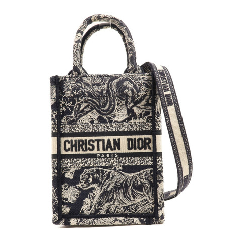 Dior 帆布Book Tote Mini金扣手挽肩背兩用袋