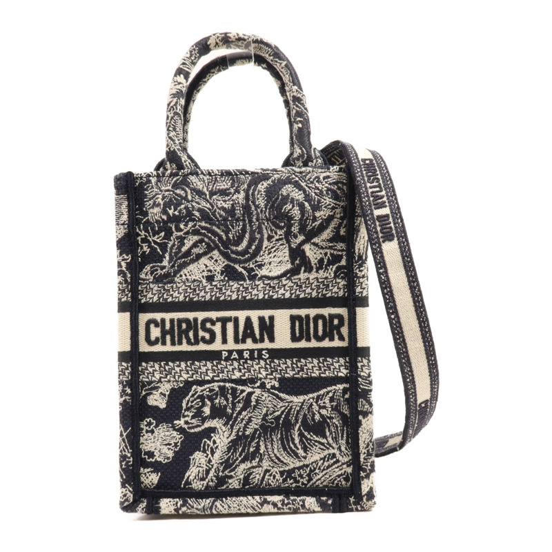 Dior 帆布Book Tote Mini金扣手挽肩背兩用袋-0