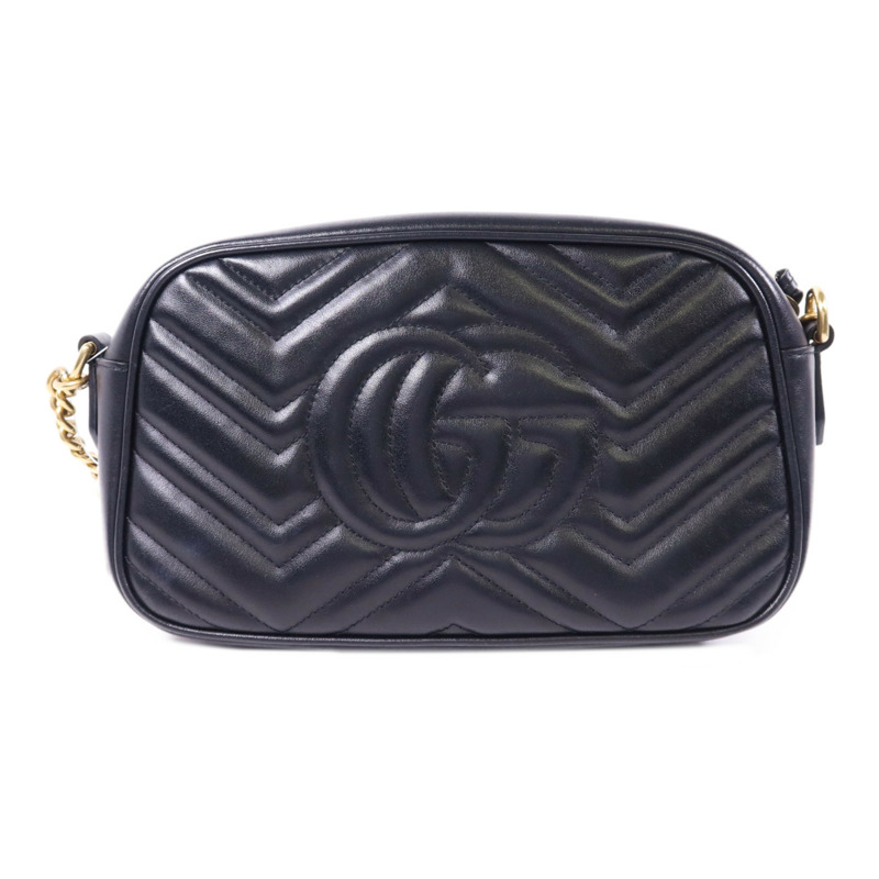 GUCCI 牛皮皮革GG Marmont Shoulder Bag金扣肩背袋-1