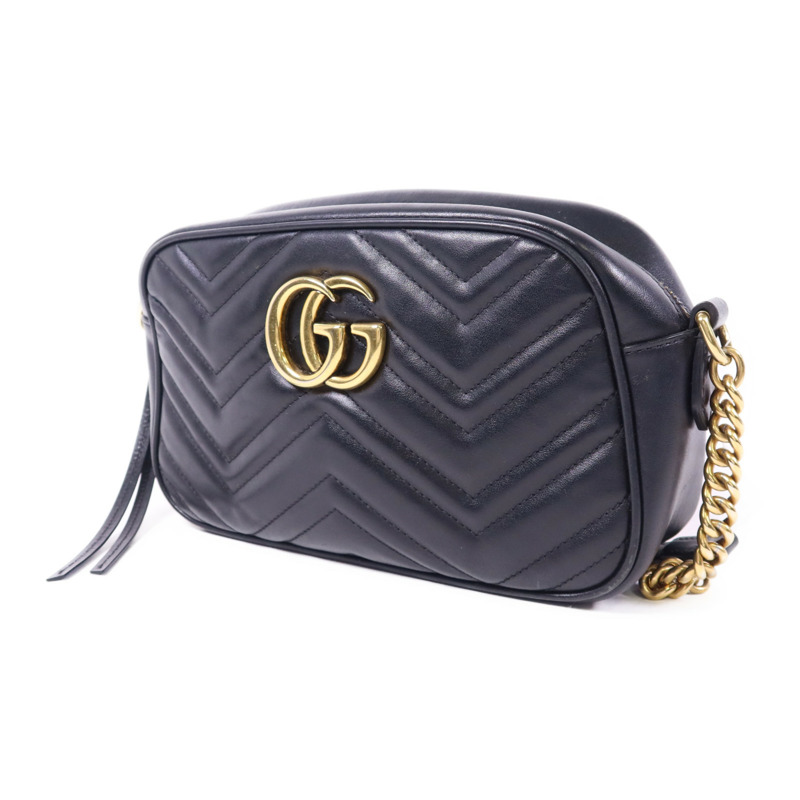 GUCCI 牛皮皮革GG Marmont Shoulder Bag金扣肩背袋-2