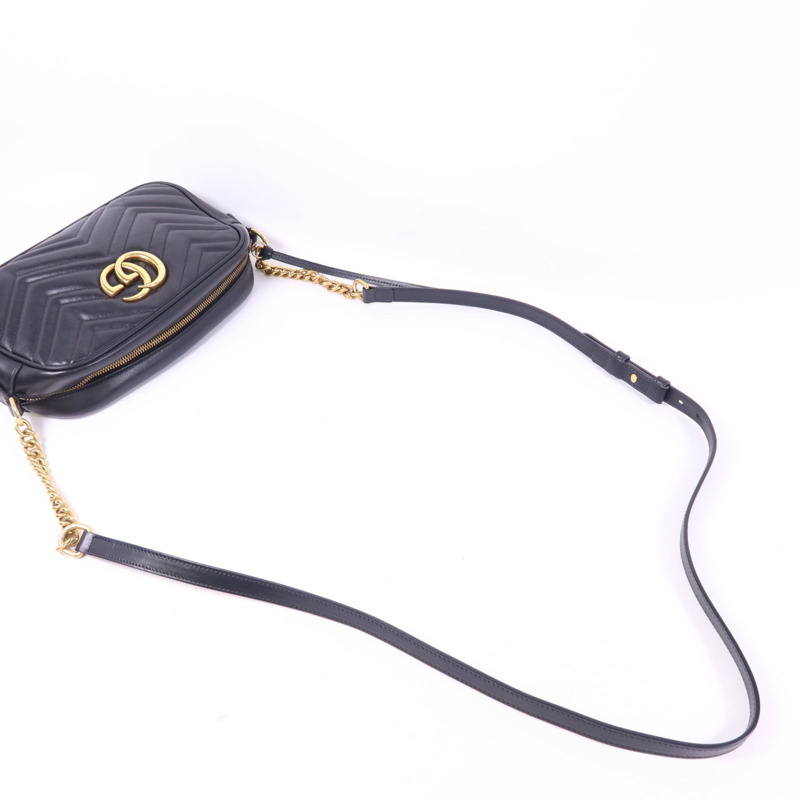 GUCCI 牛皮皮革GG Marmont Shoulder Bag金扣肩背袋-8