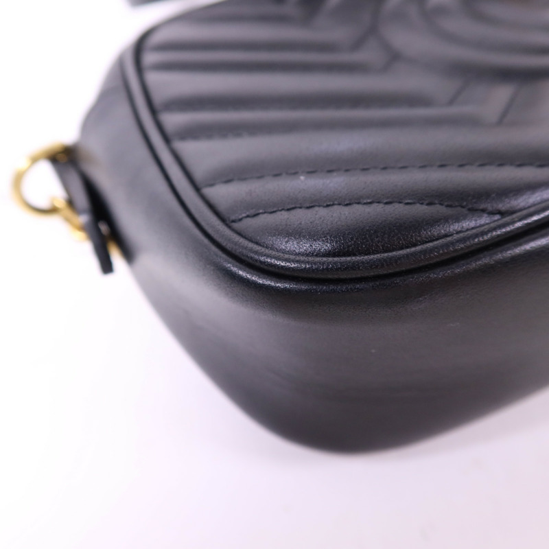 GUCCI 牛皮皮革GG Marmont Shoulder Bag金扣肩背袋-14