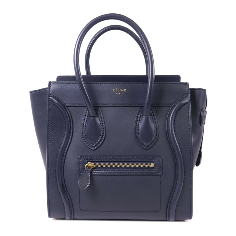 CELINE 牛皮皮革Micro Luggage金扣手挽袋-0