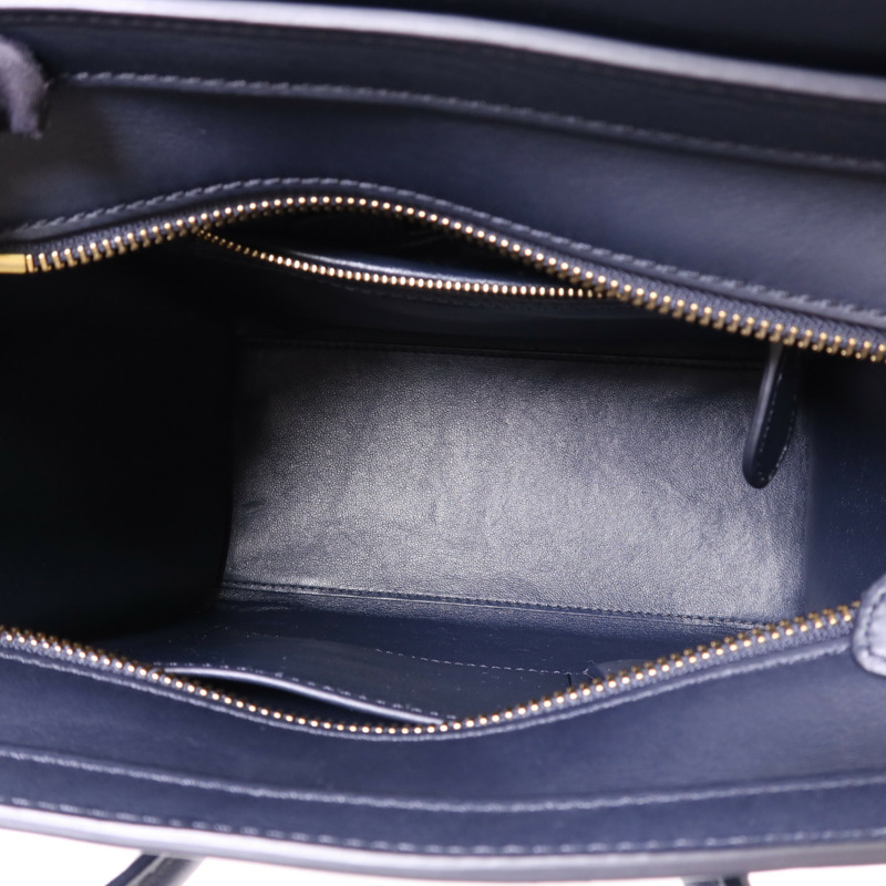 CELINE 牛皮皮革Micro Luggage金扣手挽袋-4