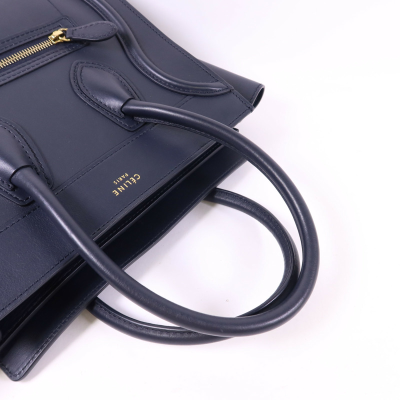 CELINE 牛皮皮革Micro Luggage金扣手挽袋-7