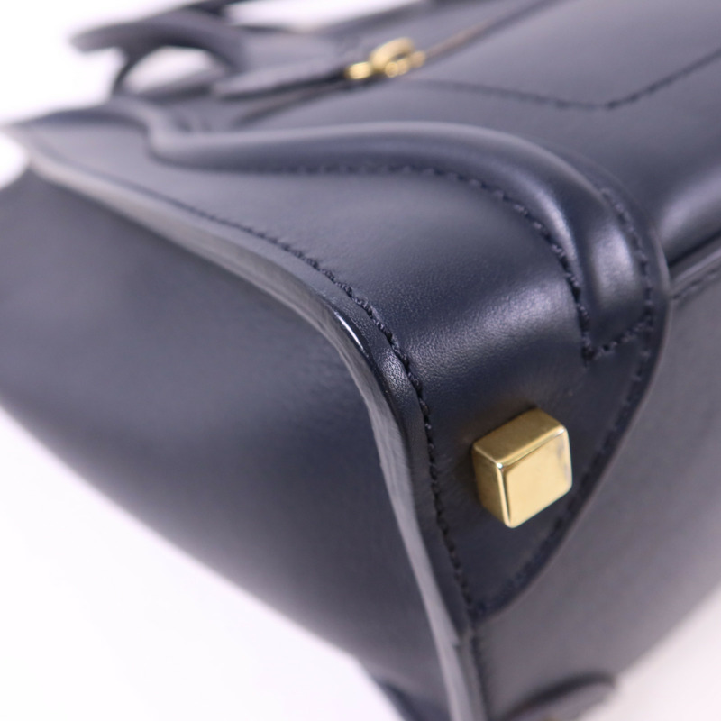 CELINE 牛皮皮革Micro Luggage金扣手挽袋-12
