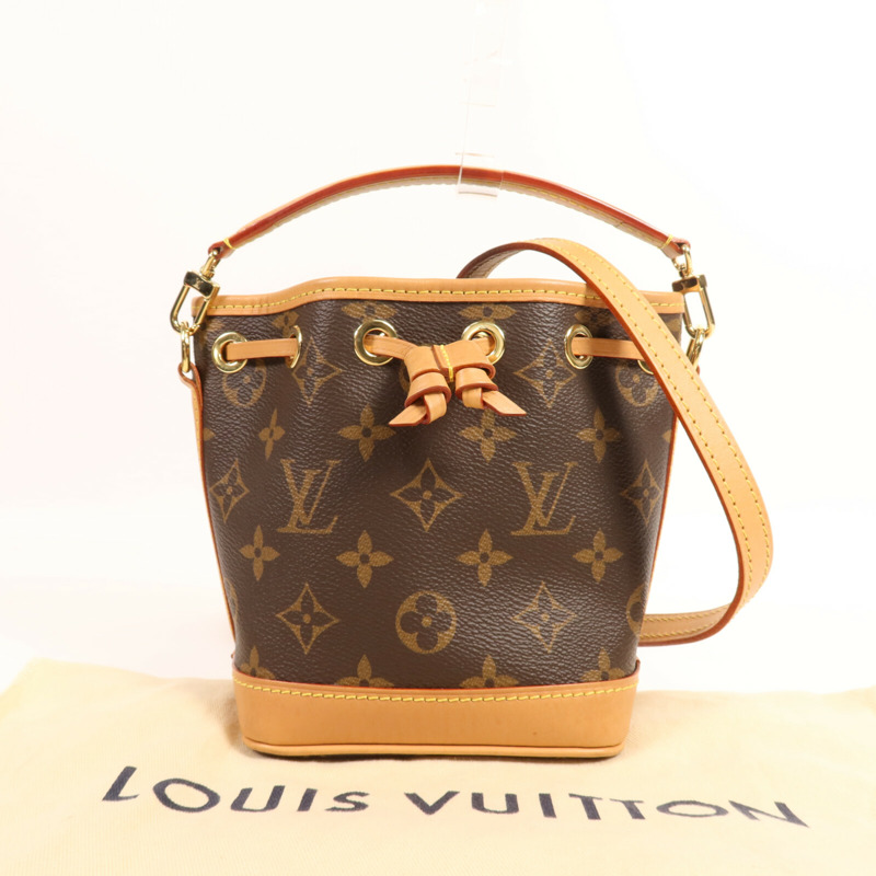 LOUIS VUITTON Monogram Nano Noe金扣手挽肩背兩用袋-7