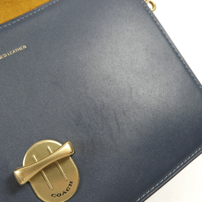 COACH 牛皮皮革Shoulder Bag金扣肩背袋-13