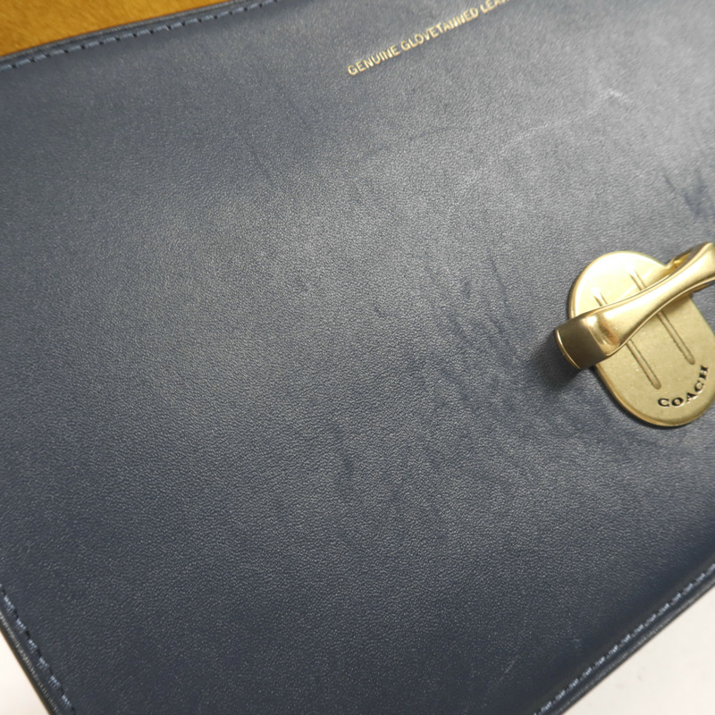 COACH 牛皮皮革Shoulder Bag金扣肩背袋-14