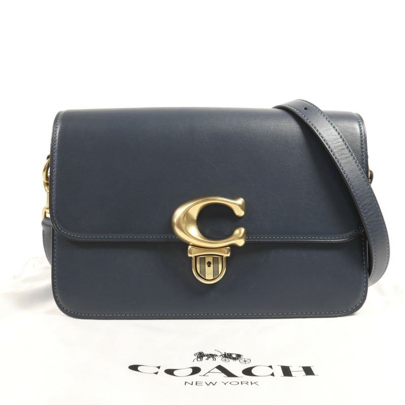 COACH 牛皮皮革Shoulder Bag金扣肩背袋-19