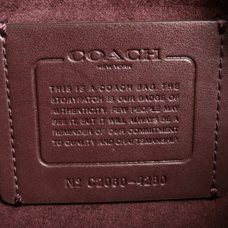 COACH 牛皮皮革Shoulder Bag銀扣肩背袋-10