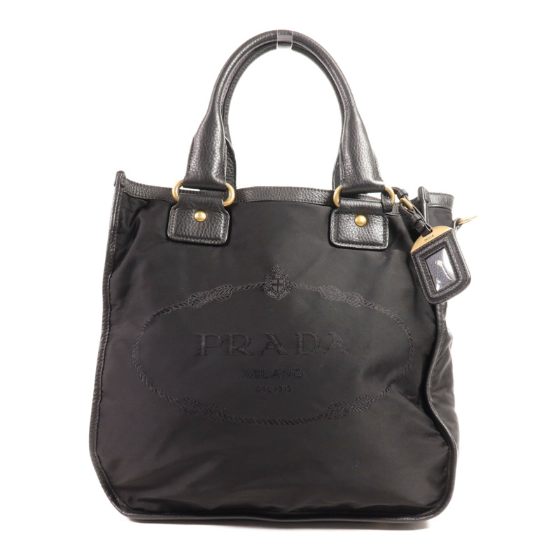 PRADA 尼龍Hand Bag金扣手挽袋-0