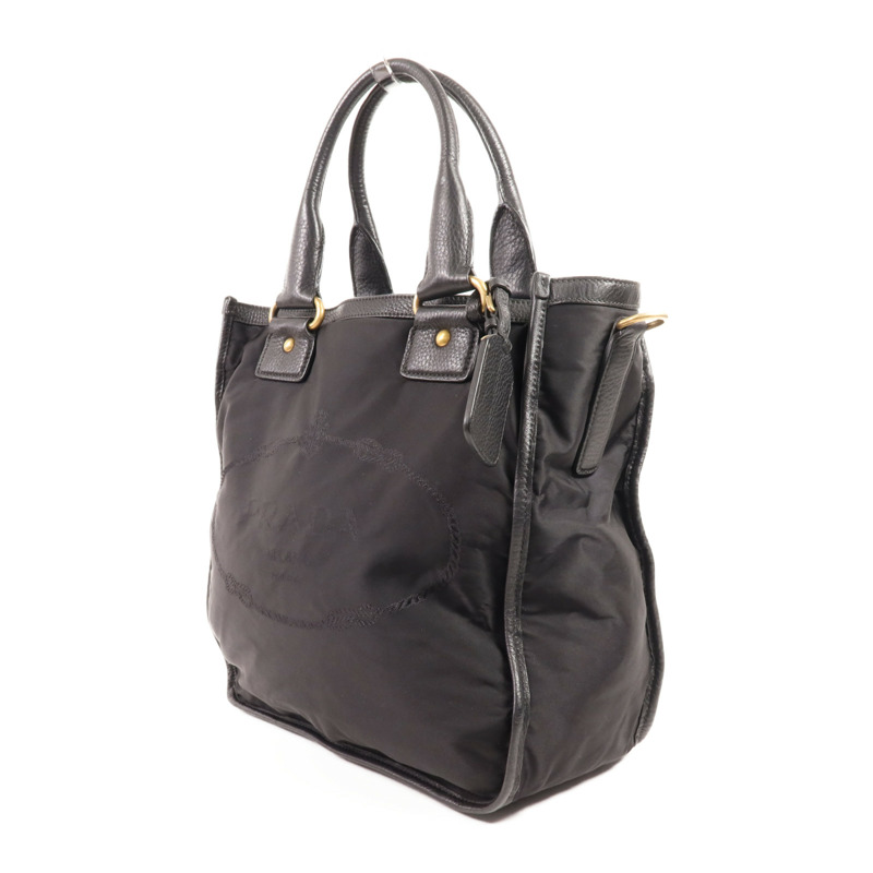 PRADA 尼龍Hand Bag金扣手挽袋-2