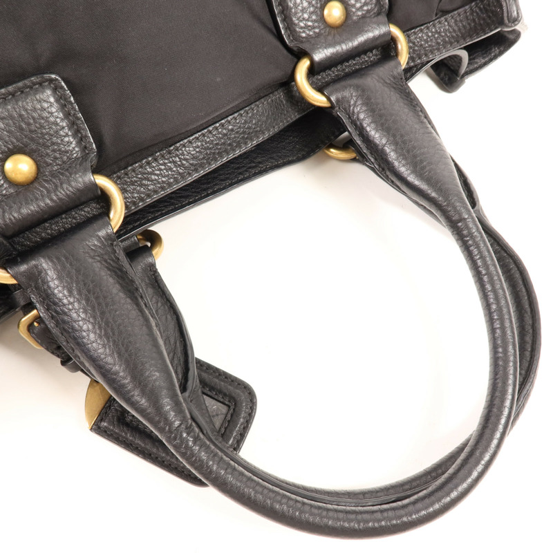 PRADA 尼龍Hand Bag金扣手挽袋-4