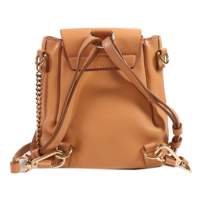 Chloe 牛皮皮革Backpack金扣背包-1