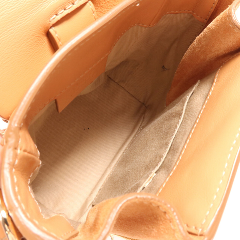 Chloe 牛皮皮革Backpack金扣背包-4