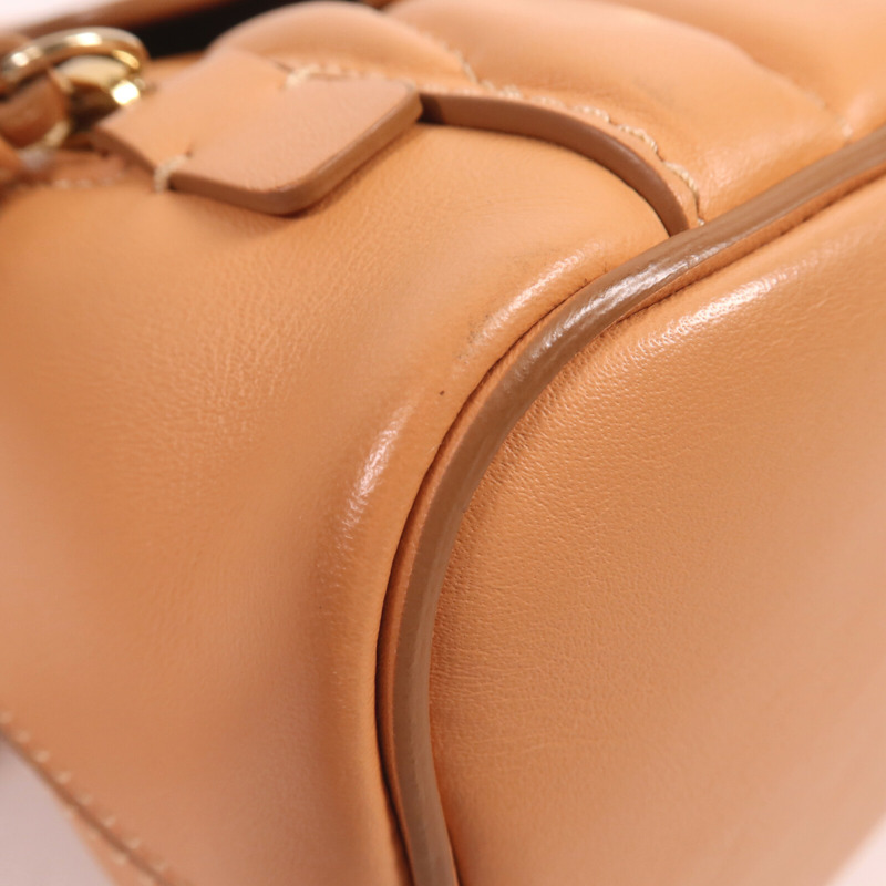 Chloe 牛皮皮革Backpack金扣背包-9