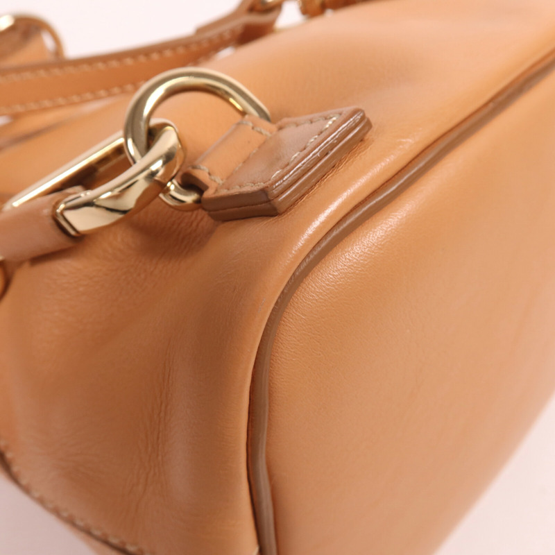 Chloe 牛皮皮革Backpack金扣背包-11