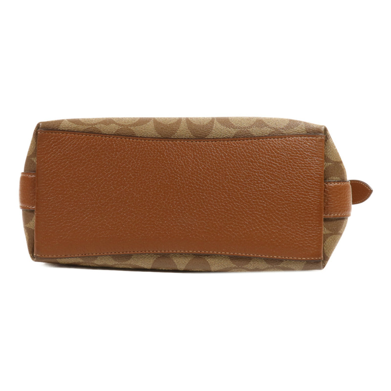 COACH 塗層帆布Shoulder Bag金扣肩背袋-3