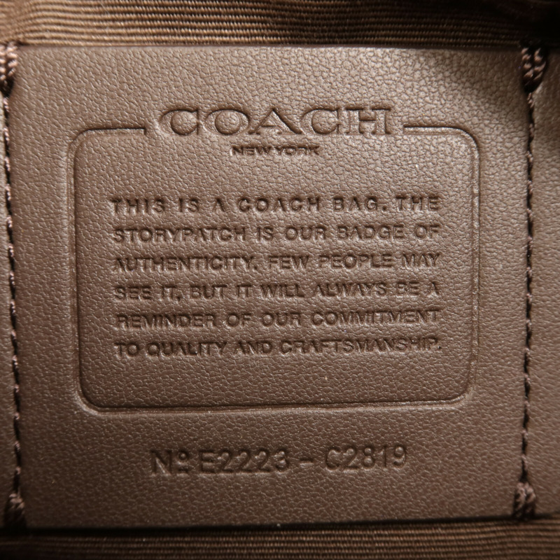 COACH 塗層帆布Shoulder Bag金扣肩背袋-5