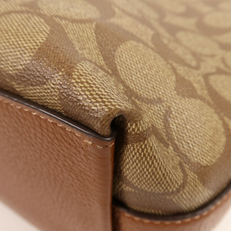 COACH 塗層帆布Shoulder Bag金扣肩背袋-7